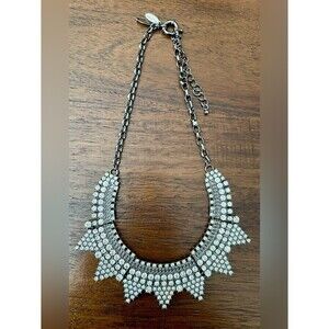 Rhinestone Statement Collar Necklace in Clear Crystal